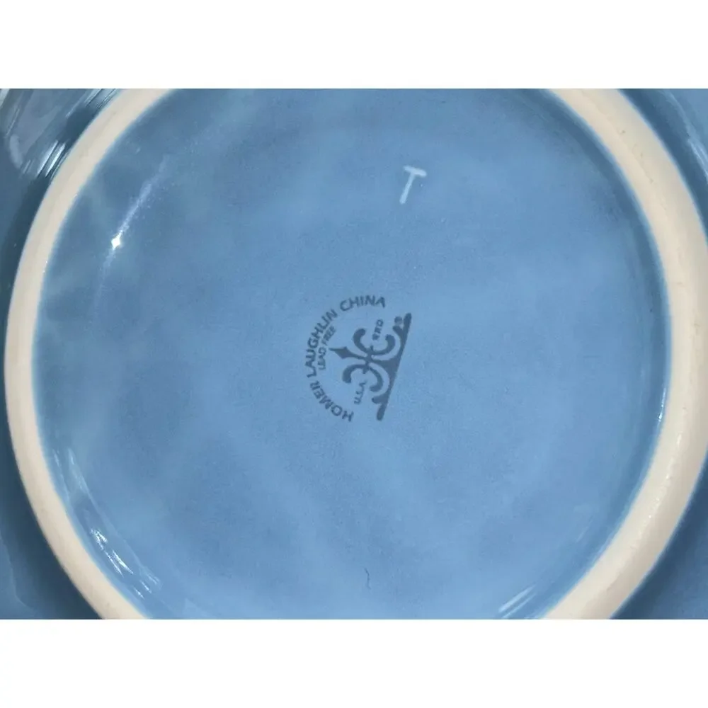 Vintage Homer Laughlin Fiesta Ware Square center Shaped Serving Bowl 11” blue
